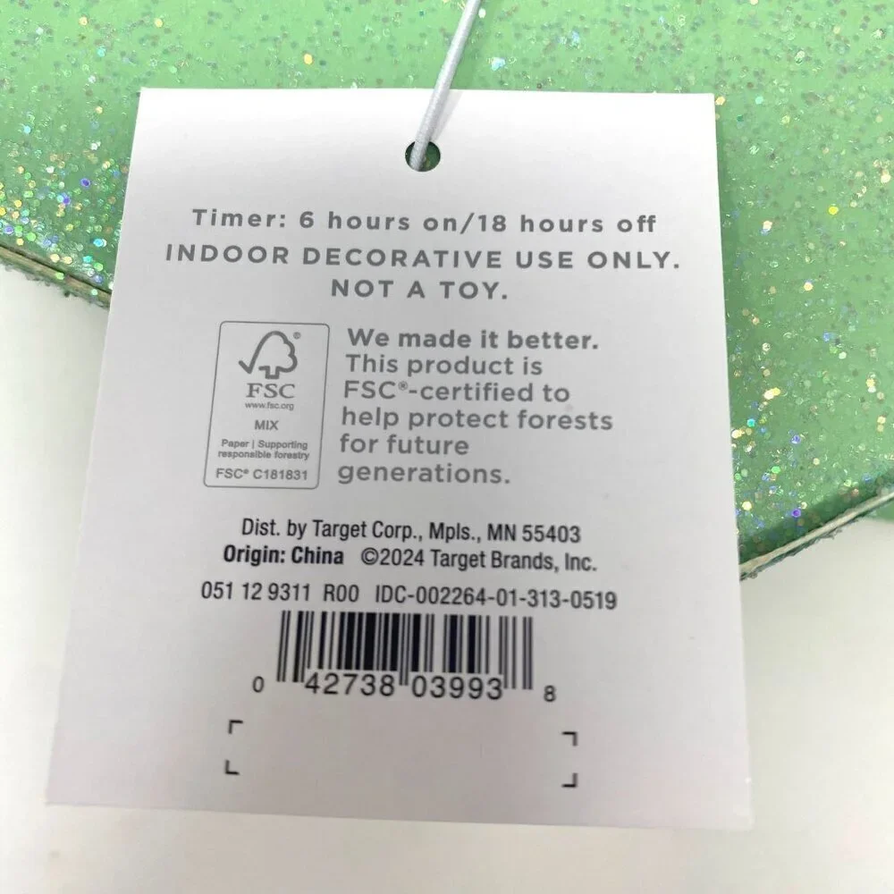 Target Lit LED Paper House Christmas Village Building  Wondershop™ Green Glitter